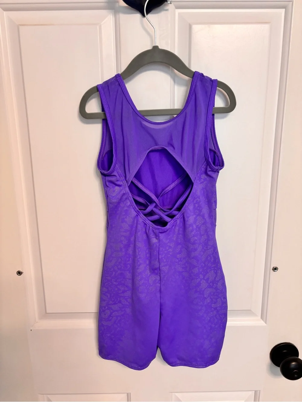 Girls Purple Athletic Leotard Gymnastics Dance Outfit
